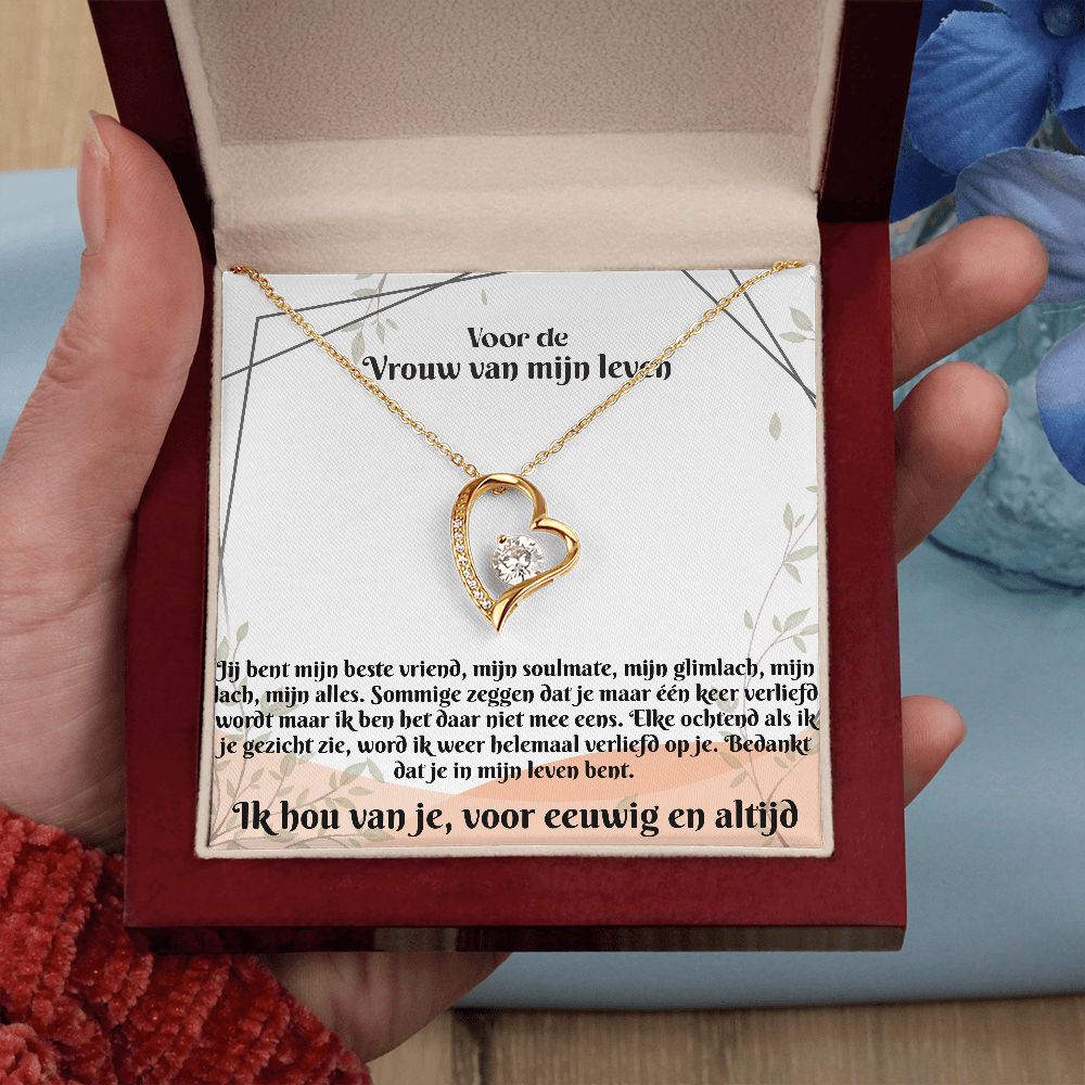 Voor de vrouw van mijn leven ketting