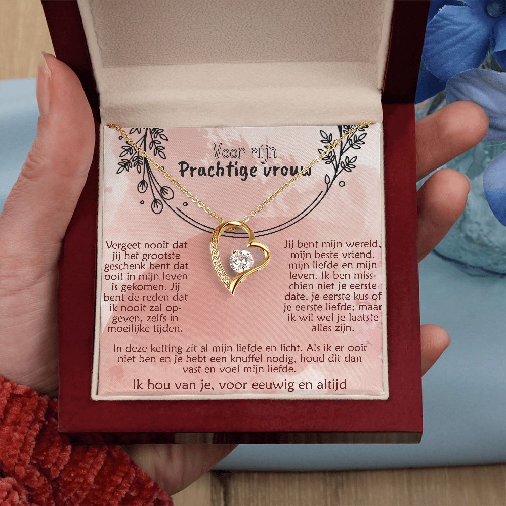 Voor de vrouw van mijn leven ketting