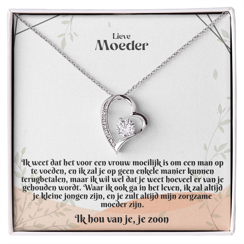 Lieve Moeder | Ik hou van je, je zoon | Zorgzame moeder zijn | Hart Ketting