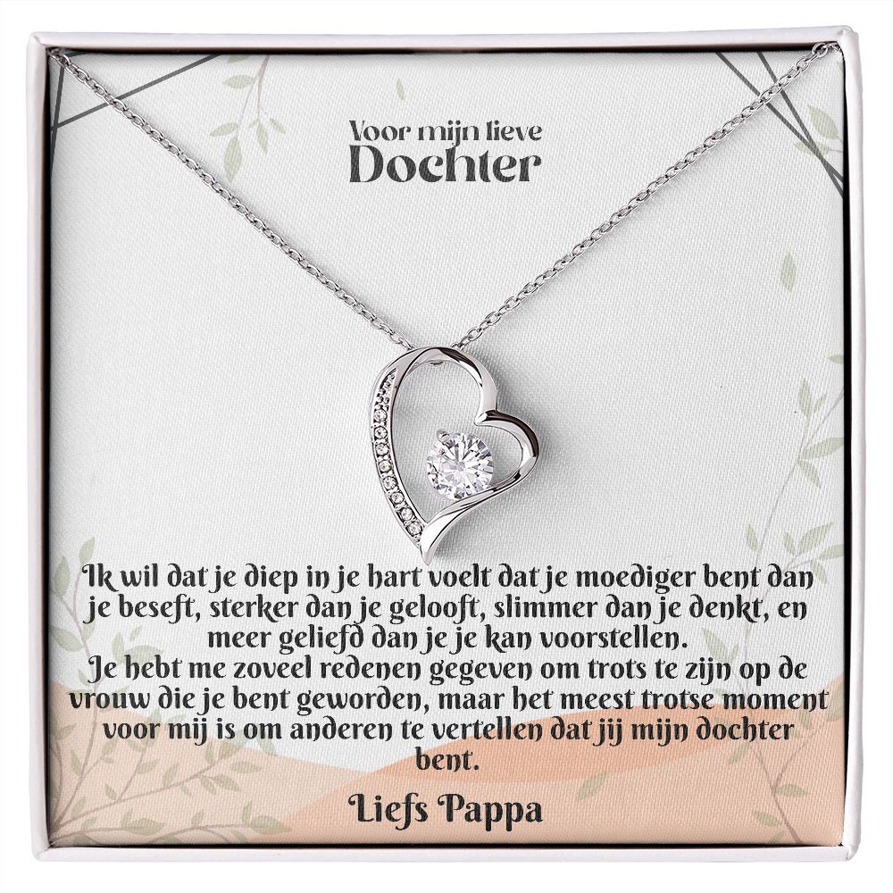 Voor mijn lieve Dochter | Liefs Pappa | Meest Trotse Moment | Hart Ketting
