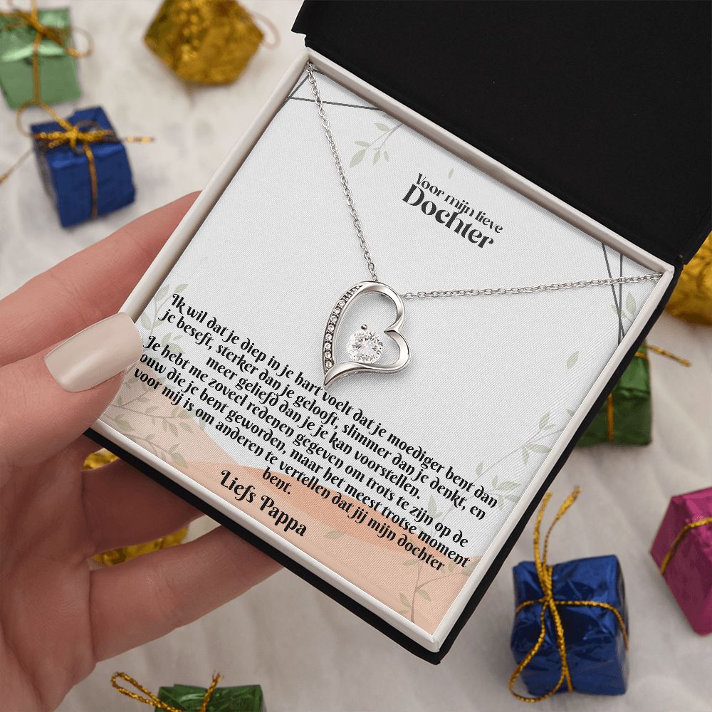 Voor mijn lieve Dochter | Liefs Pappa | Meest Trotse Moment | Hart Ketting