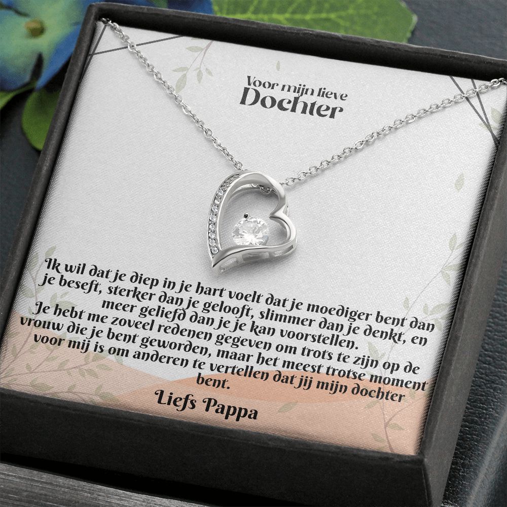 Voor mijn lieve Dochter | Liefs Pappa | Meest Trotse Moment | Hart Ketting