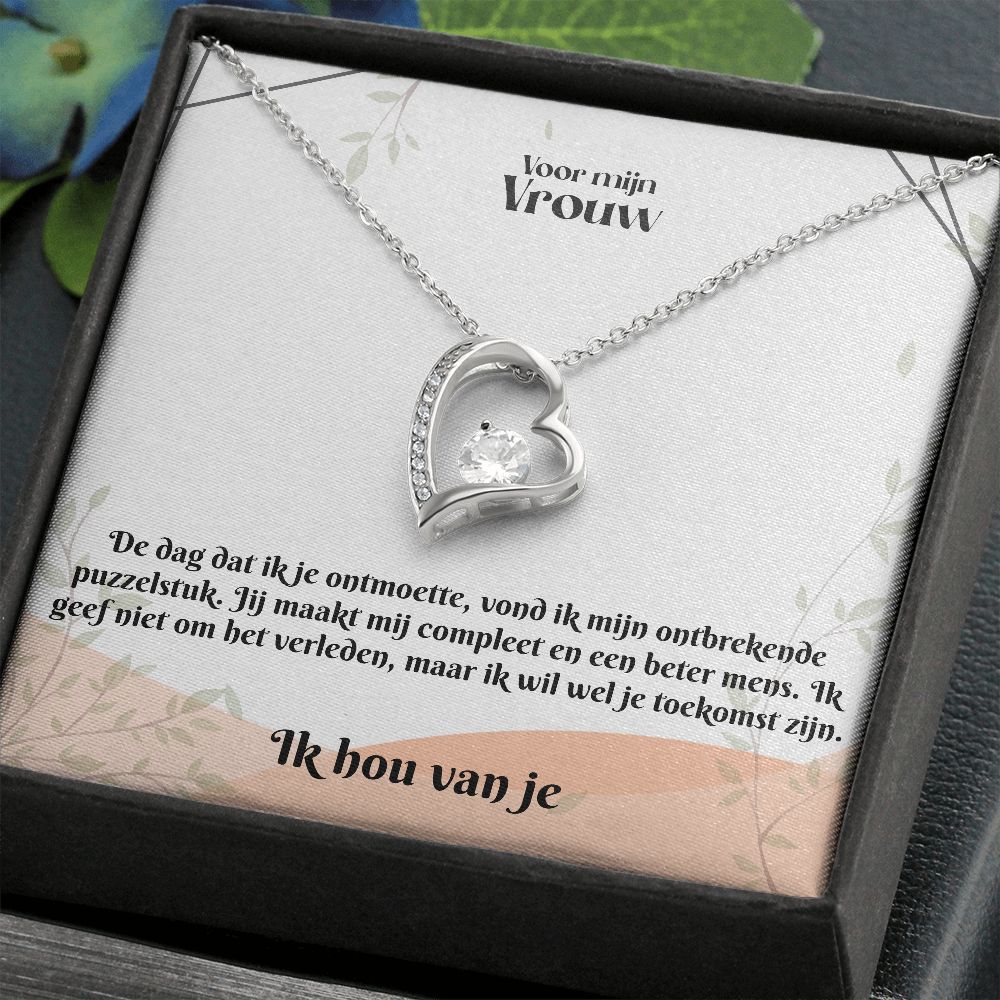 Voor mijn Vrouw | Ik Hou Van Je | Ontbrekende Puzzelstuk | Hart Ketting