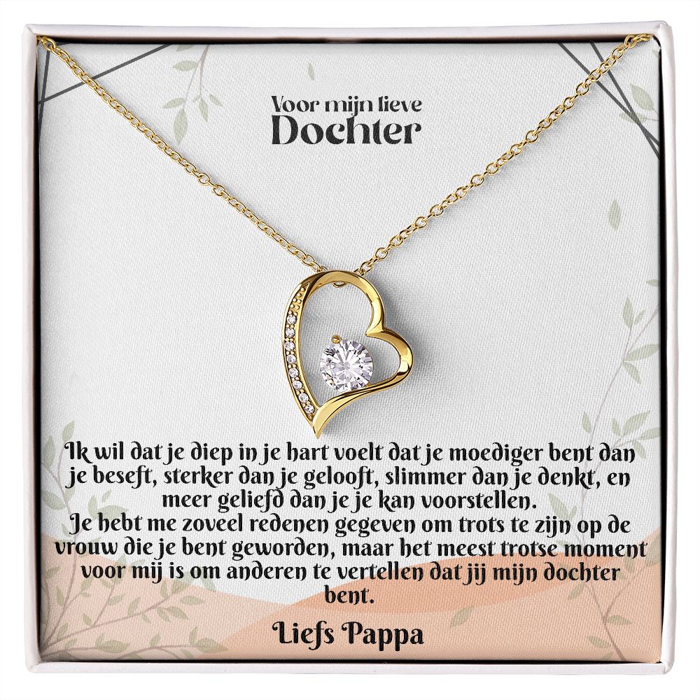 Voor mijn lieve Dochter | Liefs Pappa | Meest Trotse Moment | Hart Ketting