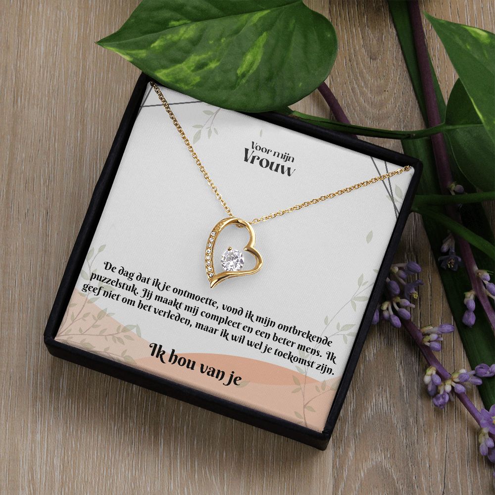 Voor mijn Vrouw | Ik Hou Van Je | Ontbrekende Puzzelstuk | Hart Ketting