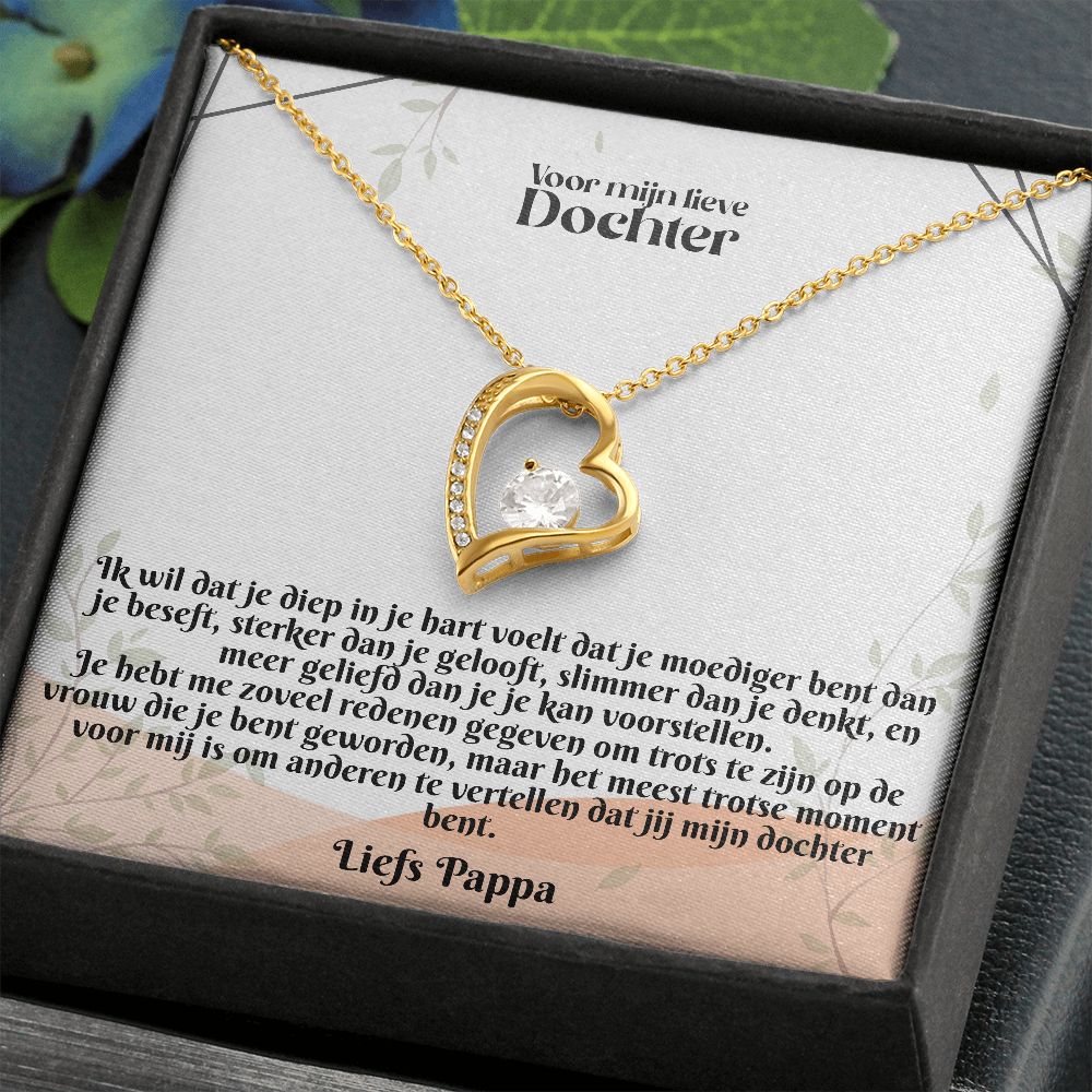 Voor mijn lieve Dochter | Liefs Pappa | Meest Trotse Moment | Hart Ketting