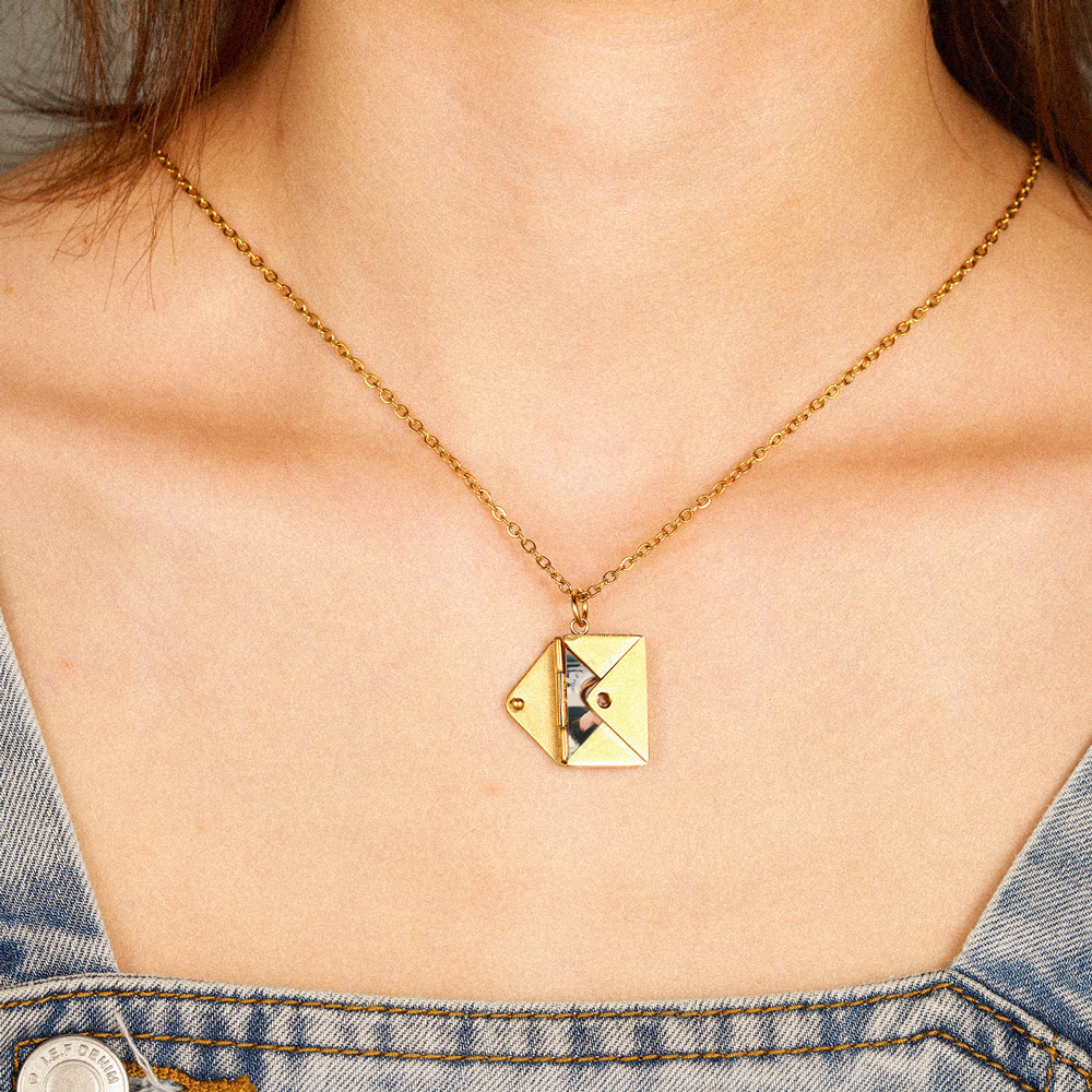 Custom Foto Envelop Ketting