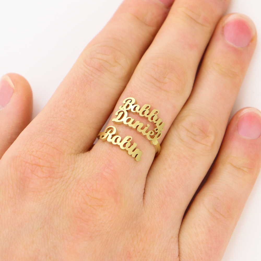 Luxe Custom 3 Namen Ring
