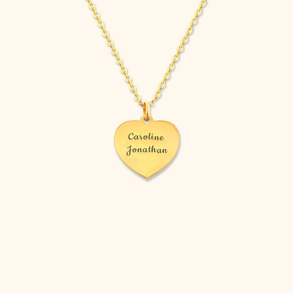 Hart Ketting met Gepersonaliseerde Gravure