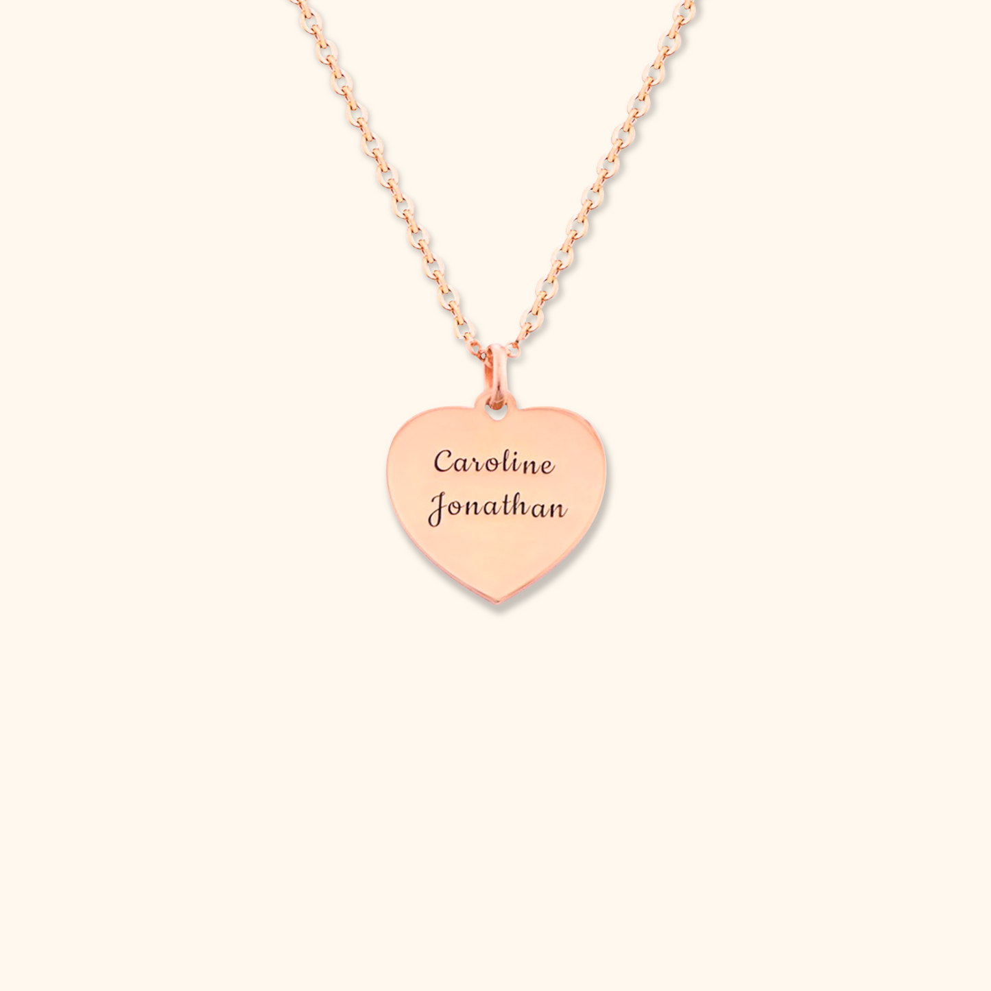 Heart Necklace with Personalized Engraving