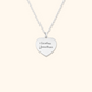 Heart Necklace with Personalized Engraving