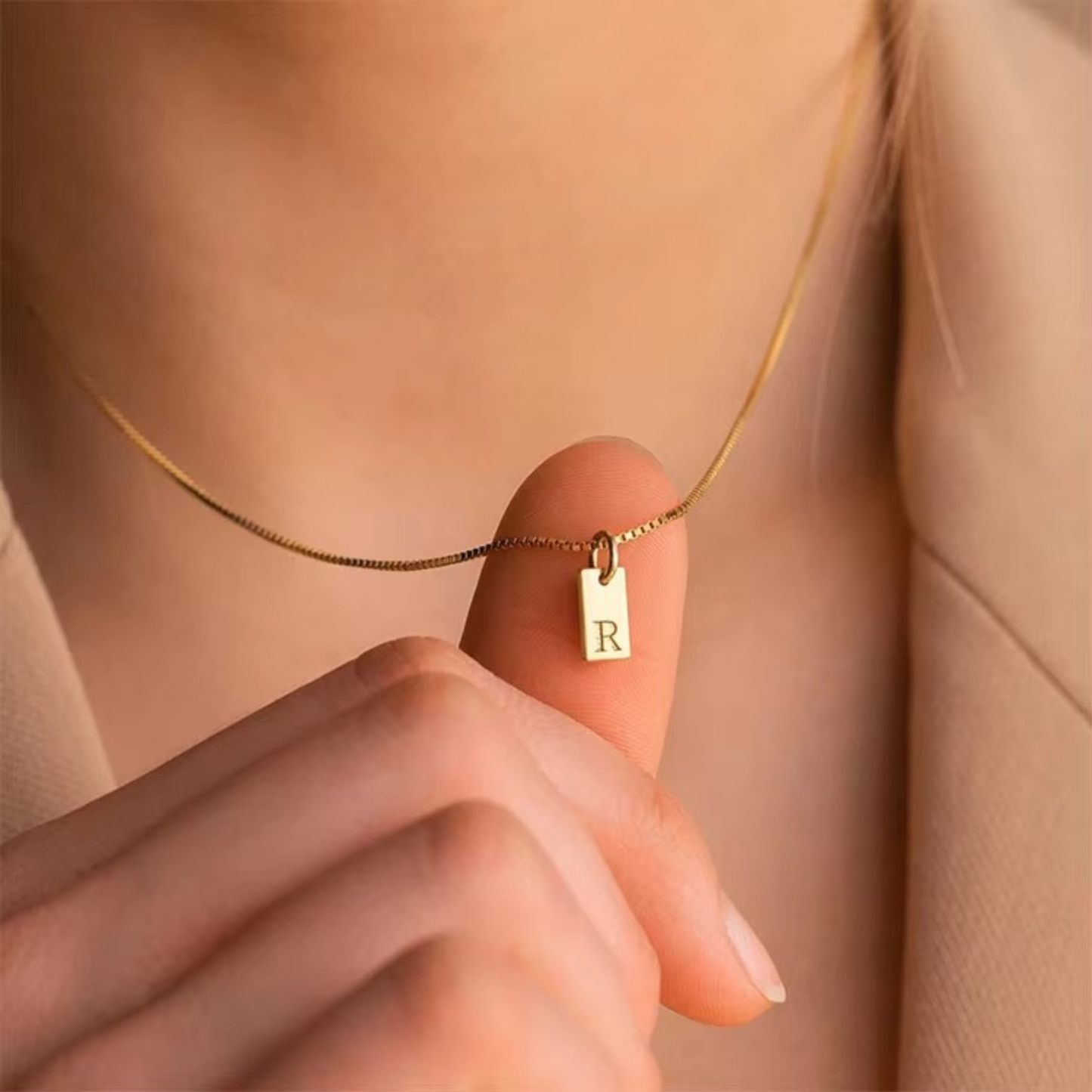 Gepersonaliseerde Initiaal Tag Ketting