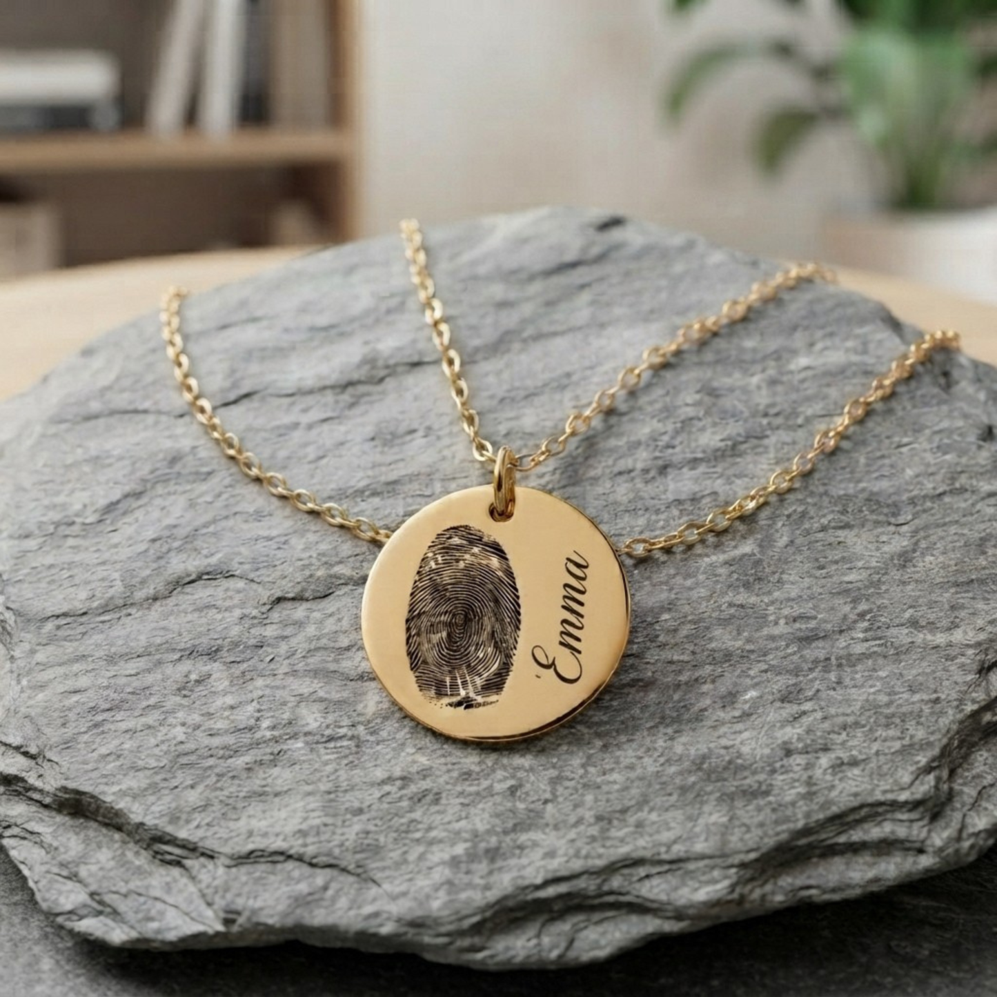 Gepersonaliseerde Vingerafdruk Naam Ketting