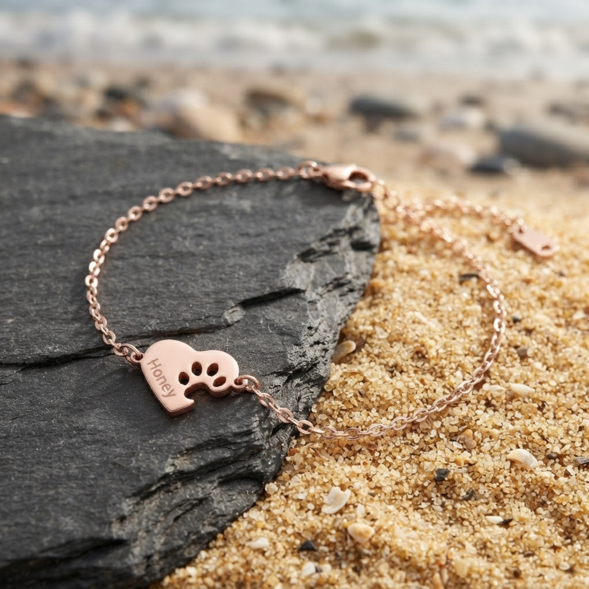 Gepersonaliseerde Pootafdruk Naam Armband