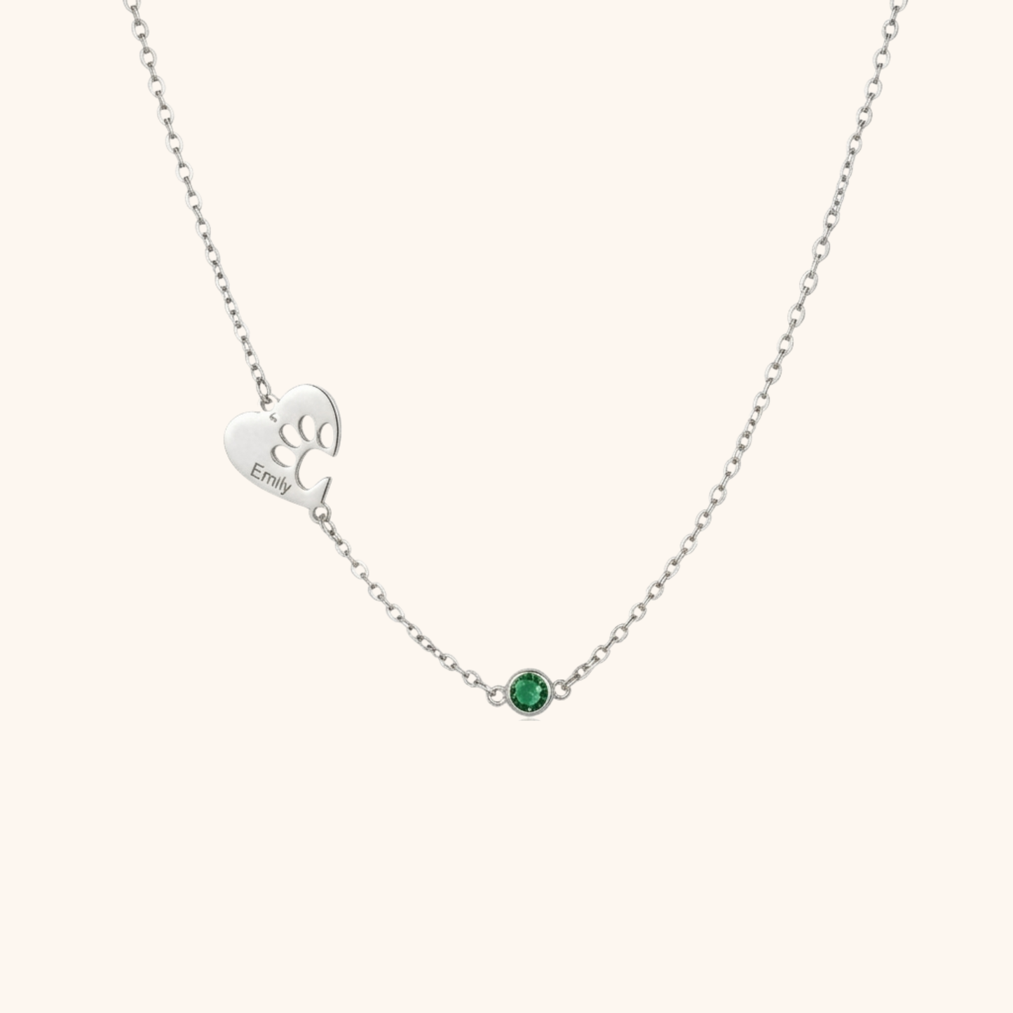 Pootafdruk Gegraveerde Ketting