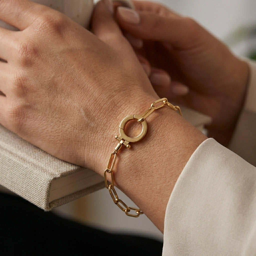 Elegante Paperclip Schakel Armband