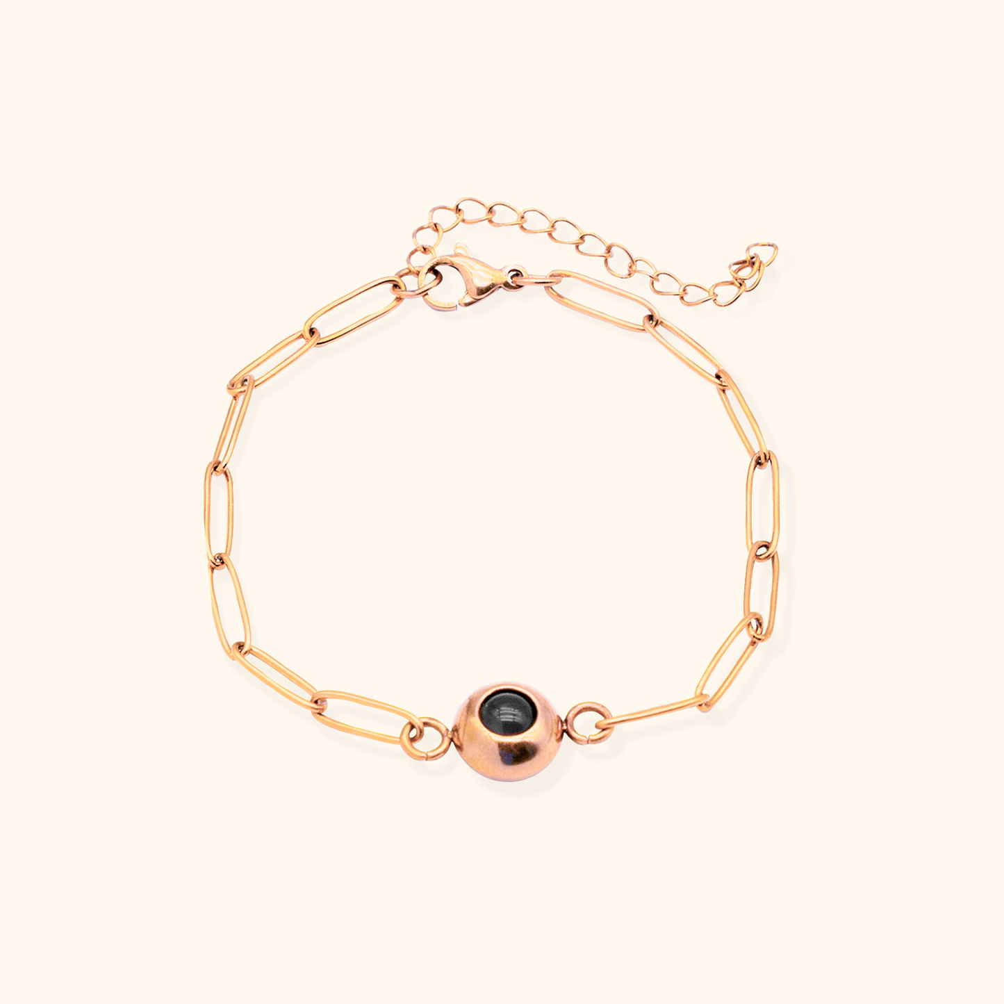 Elegante Schakelketting Armband met Projectiekristal