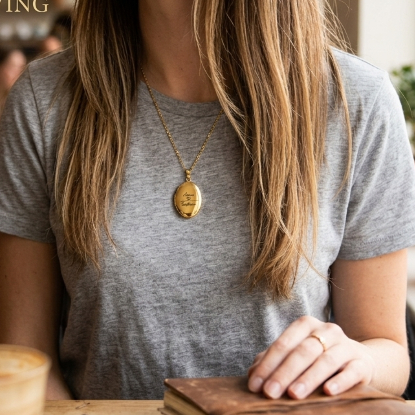 Gepersonaliseerde Gegraveerde Ovale Foto Ketting