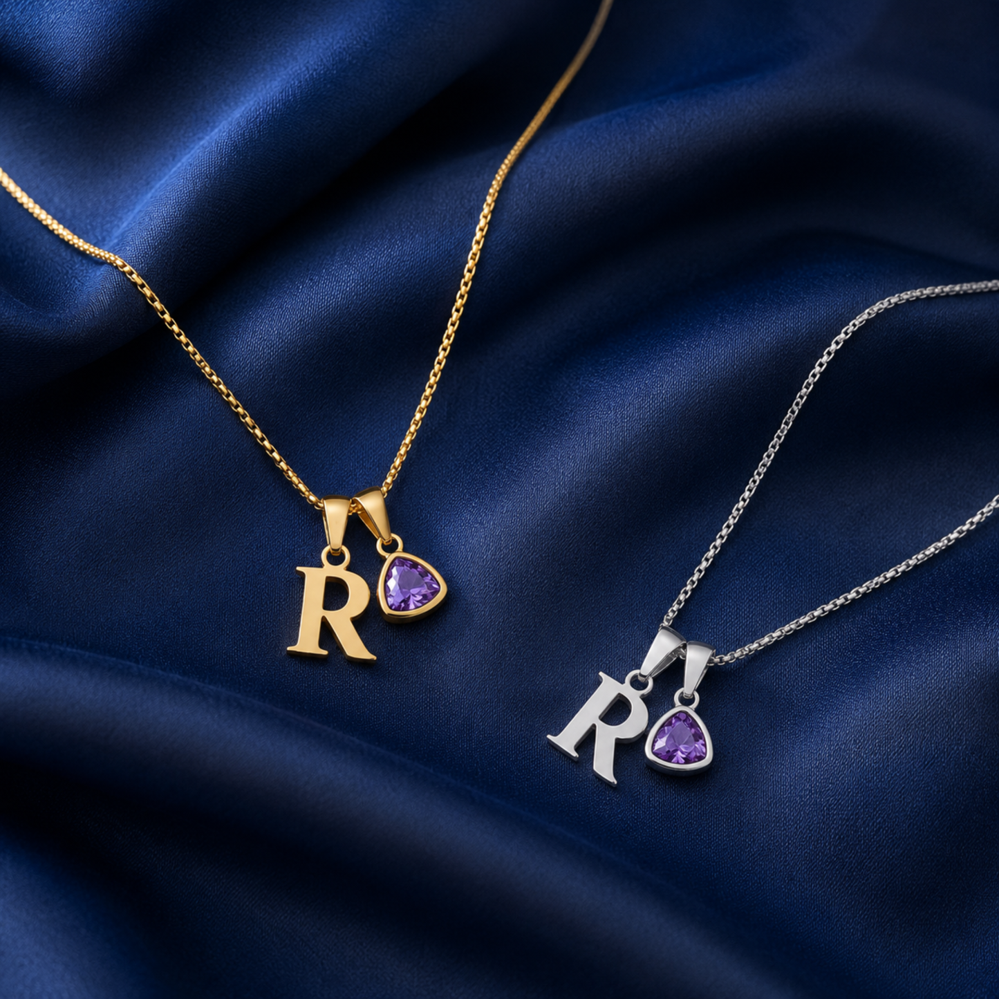 Initiaal Geboortesteen Bedel Ketting