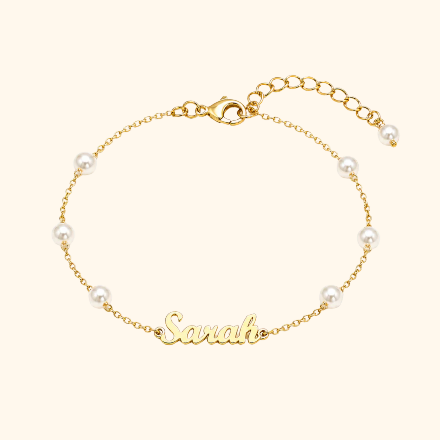 Gepersonaliseerde Fijne Parel Naam Armband