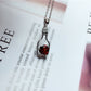 Heart in Bottle Birthstone Necklace