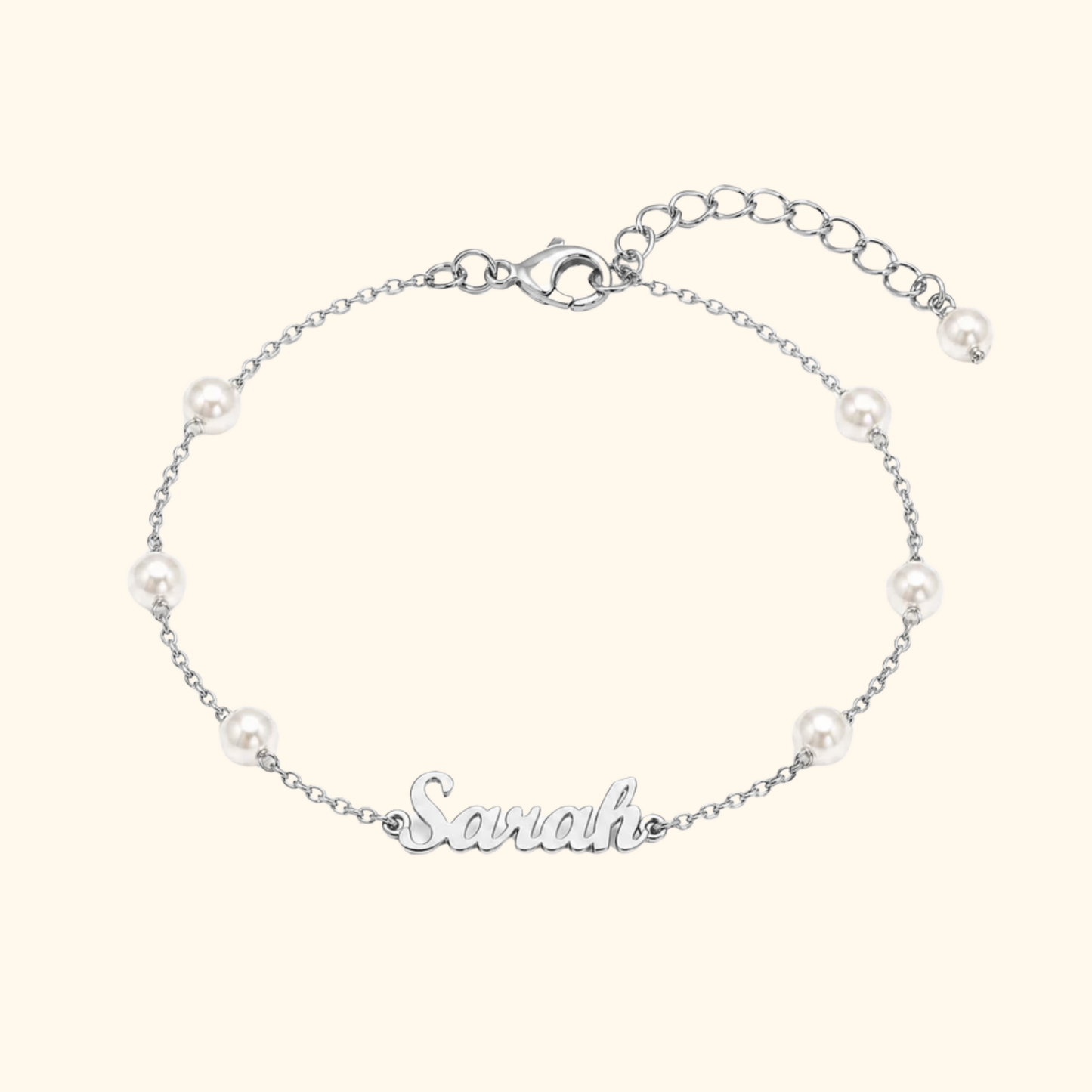 Gepersonaliseerde Fijne Parel Naam Armband