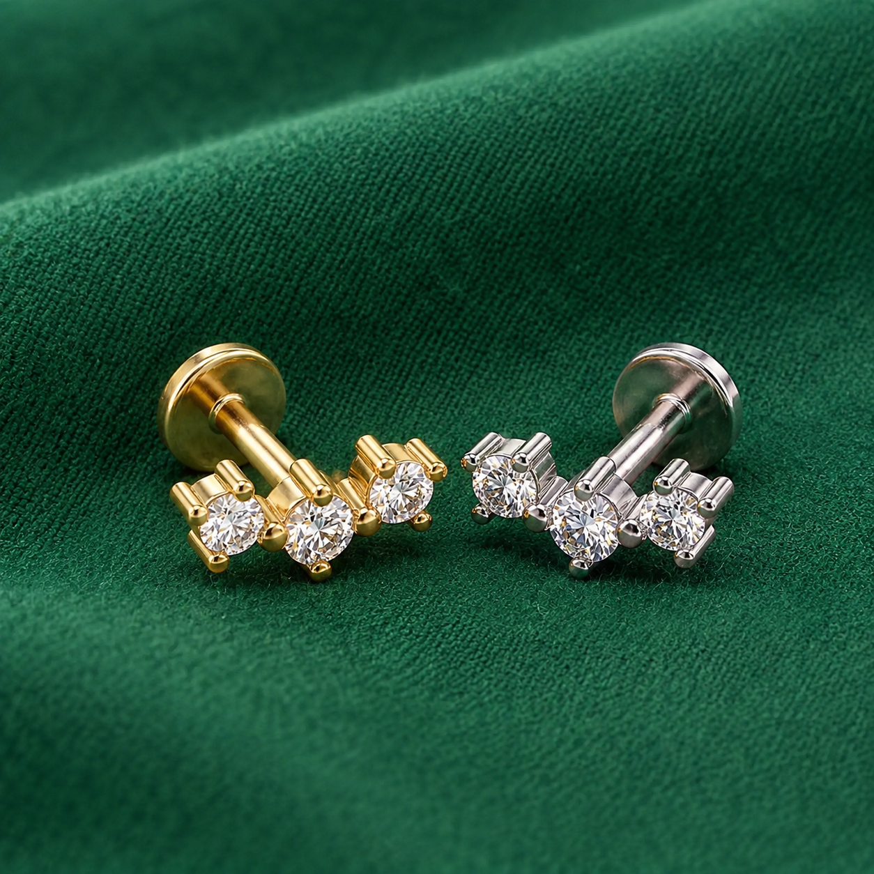 Minimalistische Trinity Spark Stud