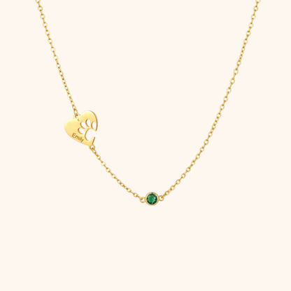 Pootafdruk Gegraveerde Ketting