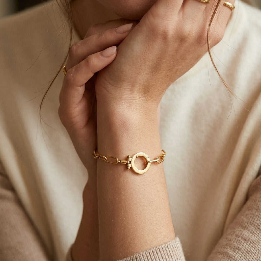 Elegante Paperclip Schakel Armband