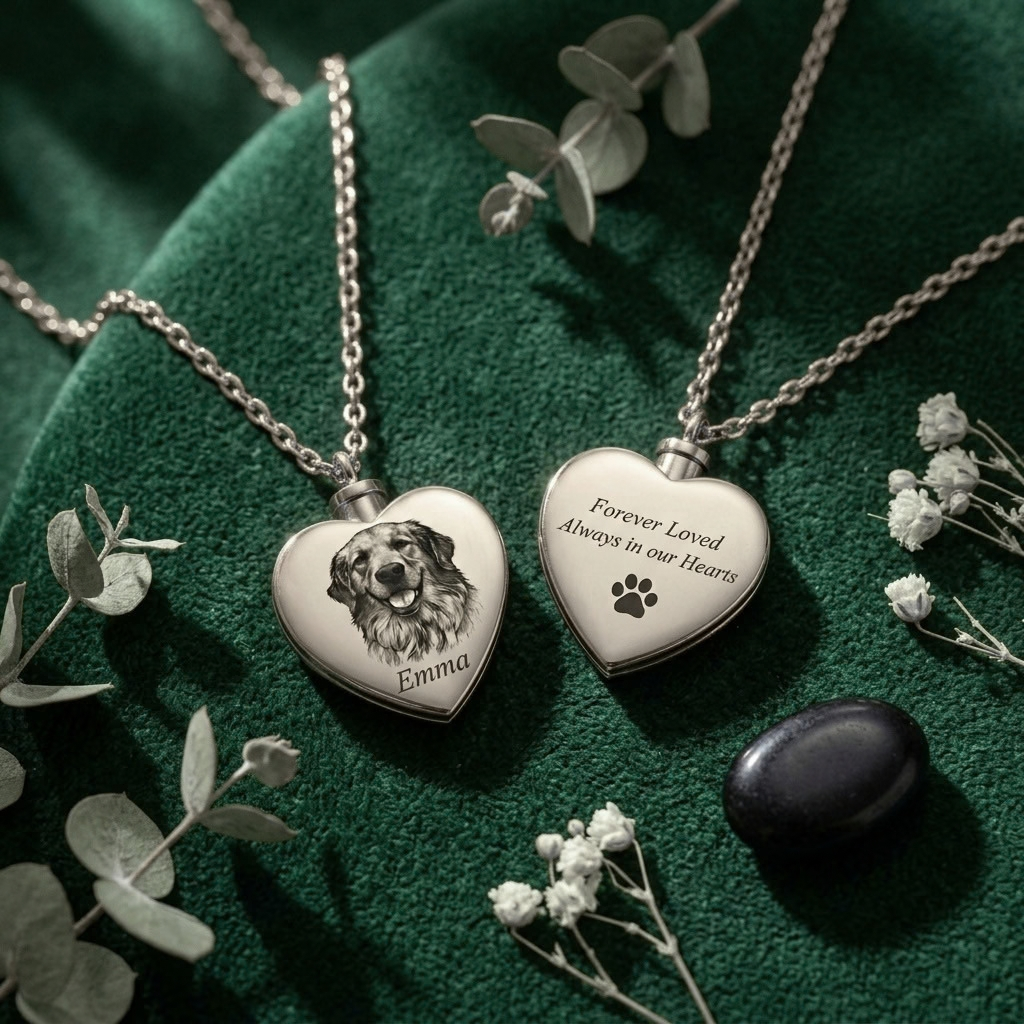 Gepersonaliseerde Huisdier Foto Urn Ketting