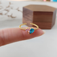 Gepersonaliseerde Hart Geboortesteen Ring