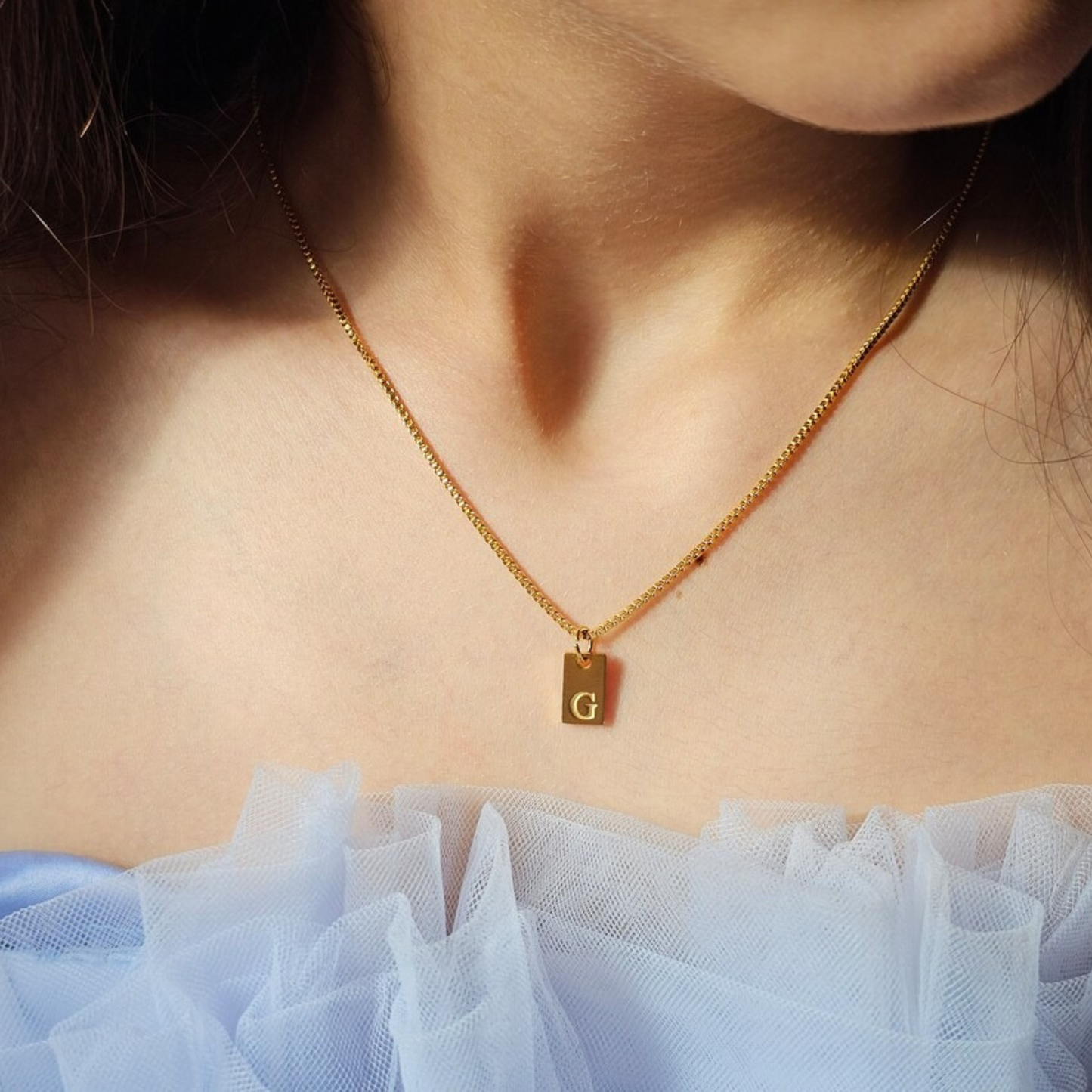 Gepersonaliseerde Initiaal Tag Ketting