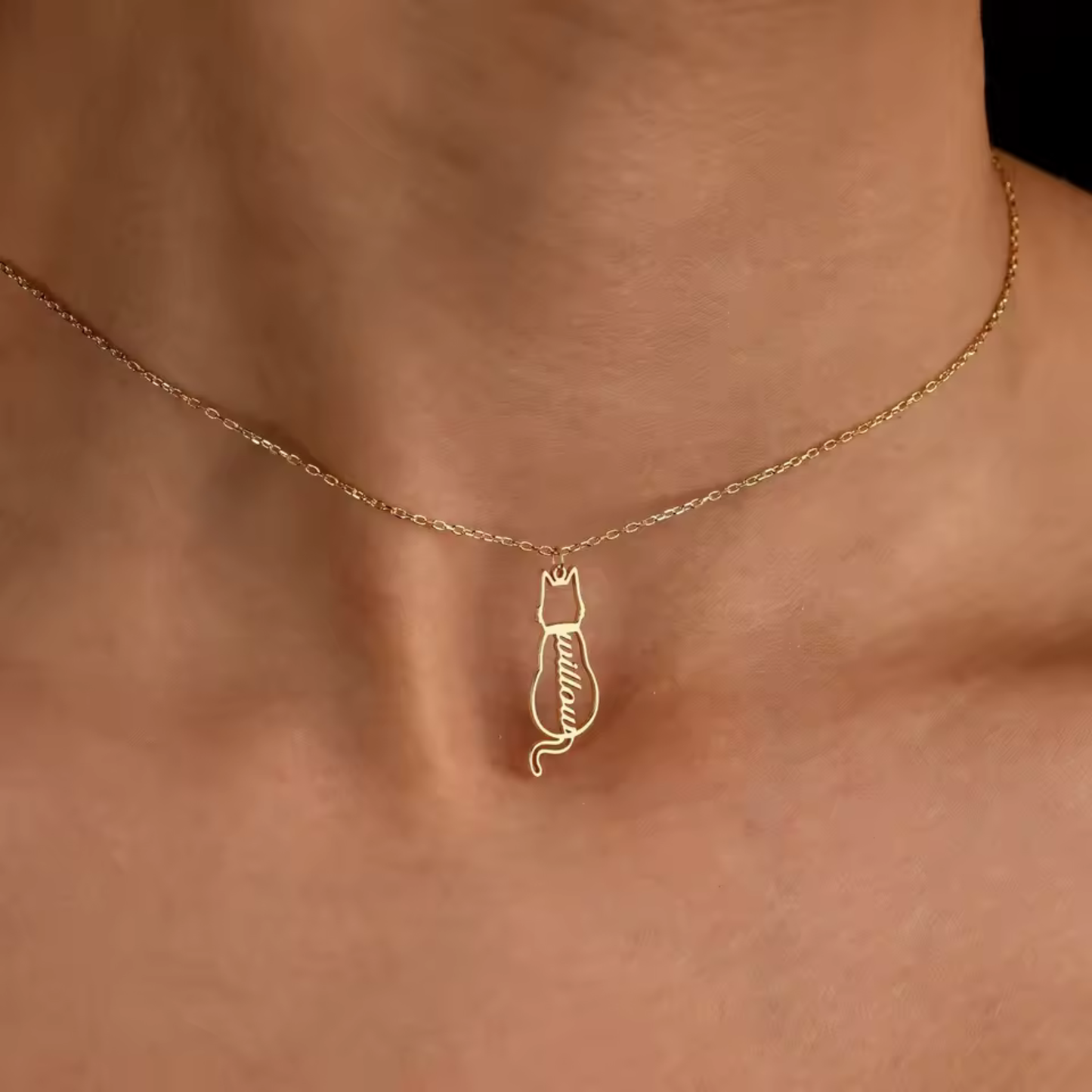 Aangepaste Kat Herinnerings Ketting