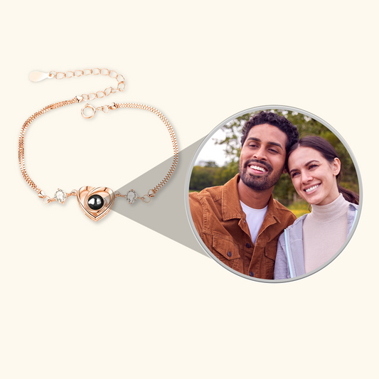 Personalized Heart Projection Bracelet