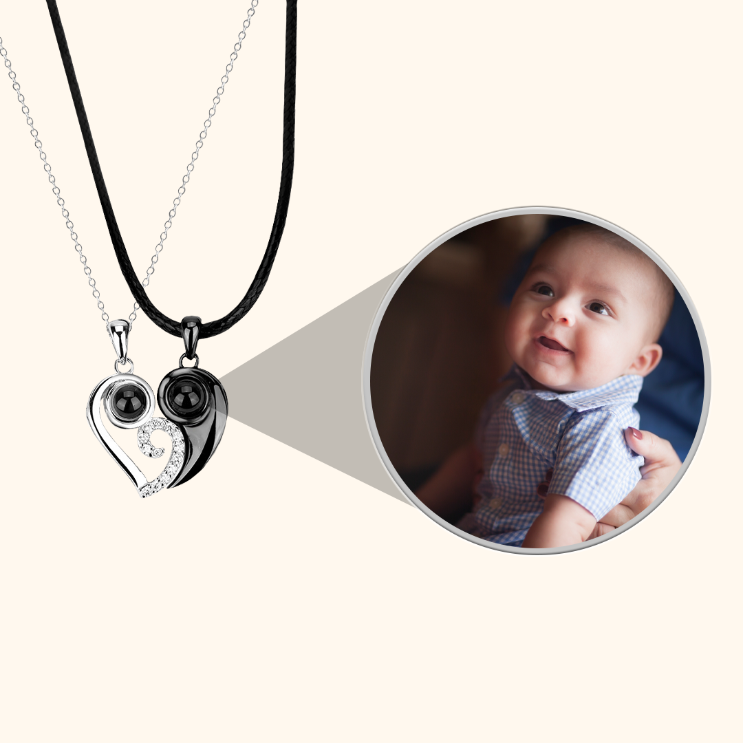 Heart of Love Couple Projection Necklace