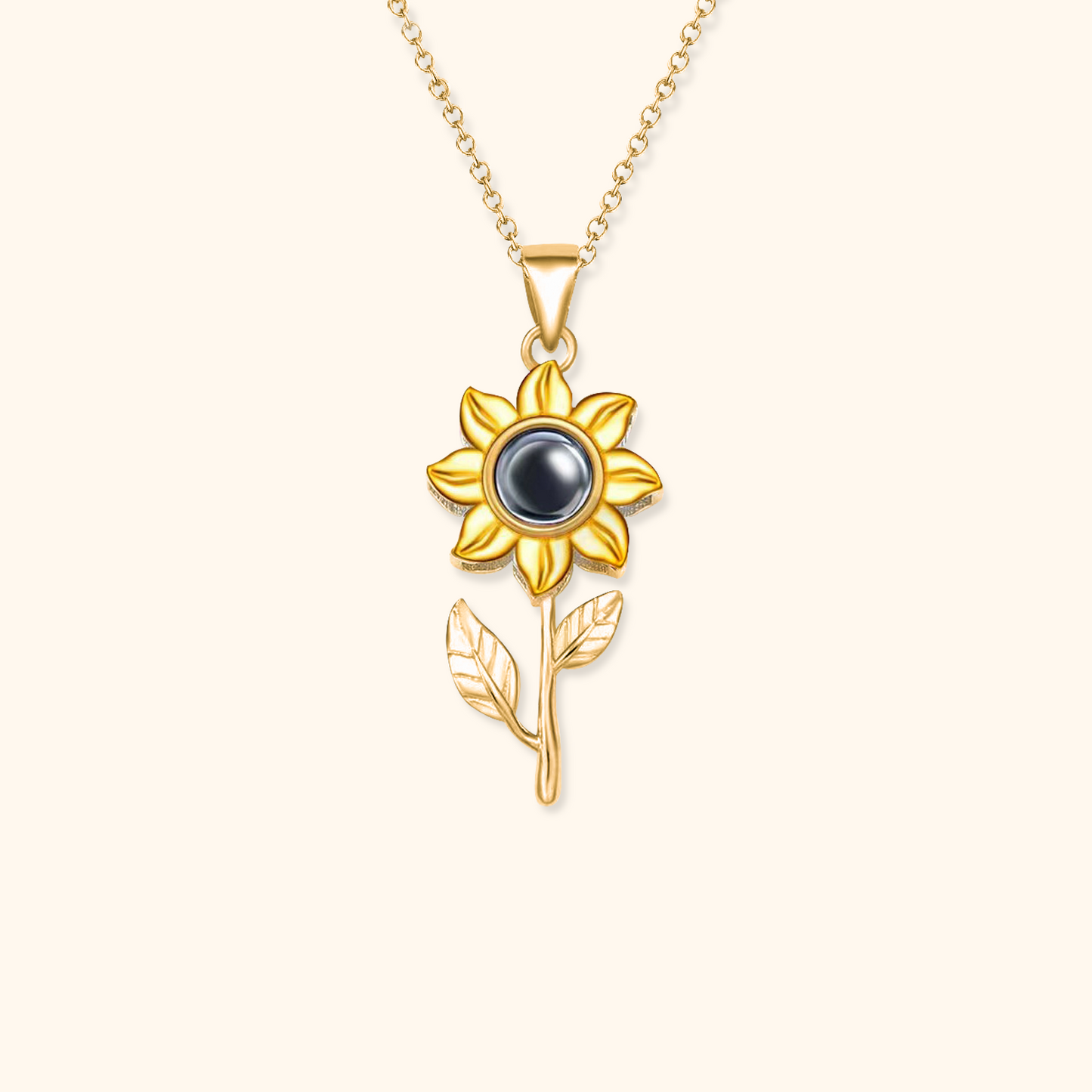 Sunflower Photo Projection Necklace