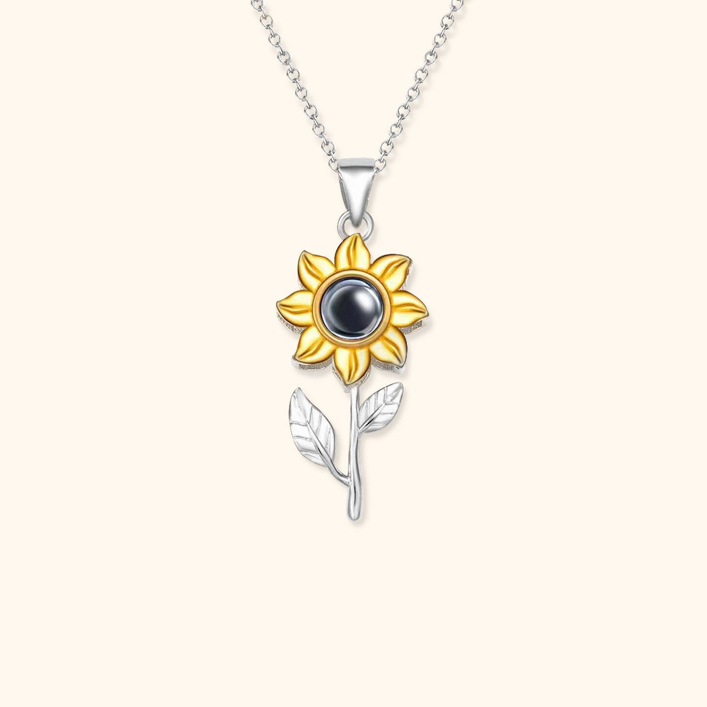 Sunflower Photo Projection Necklace