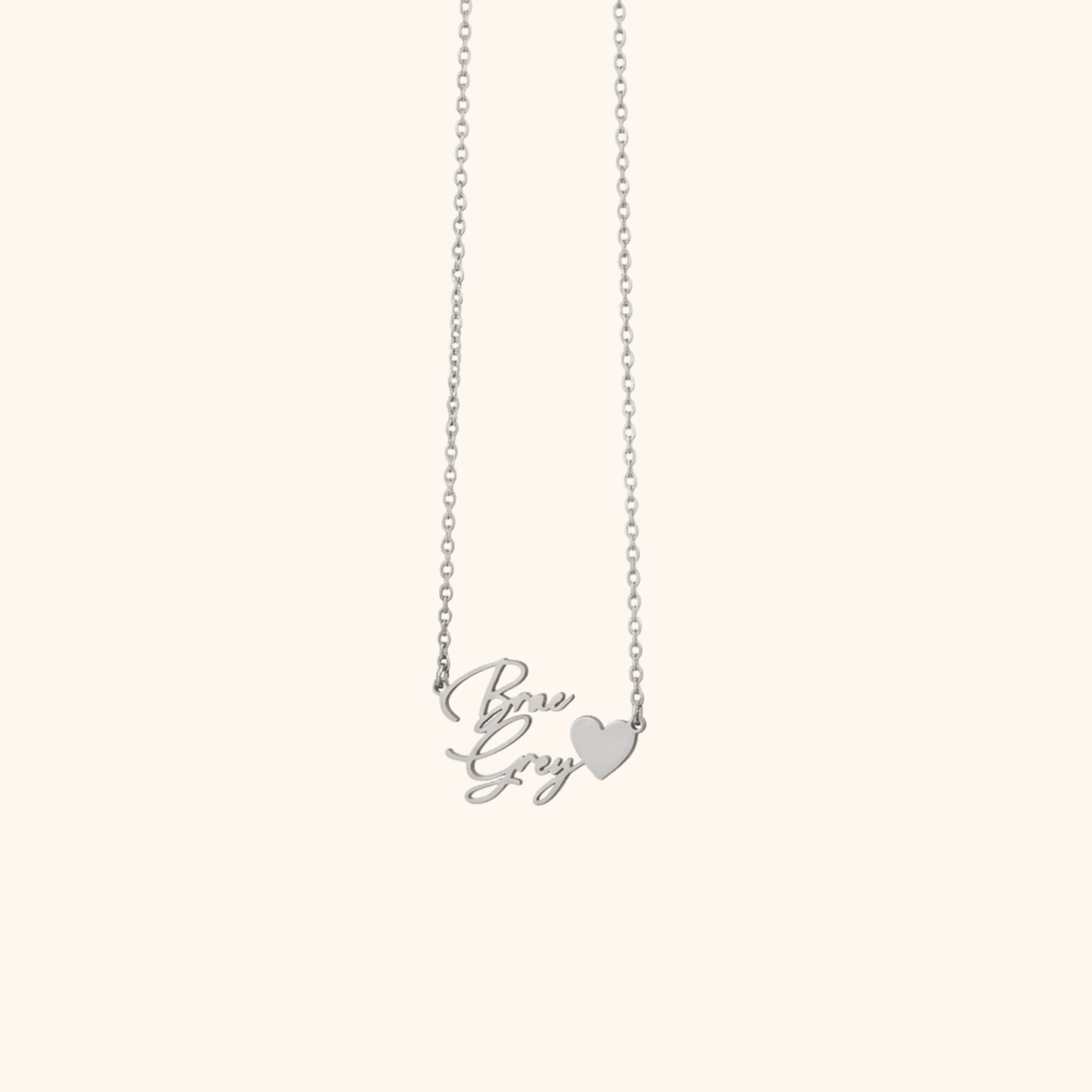 Gepersonaliseerde Twee Namen Hart Ketting