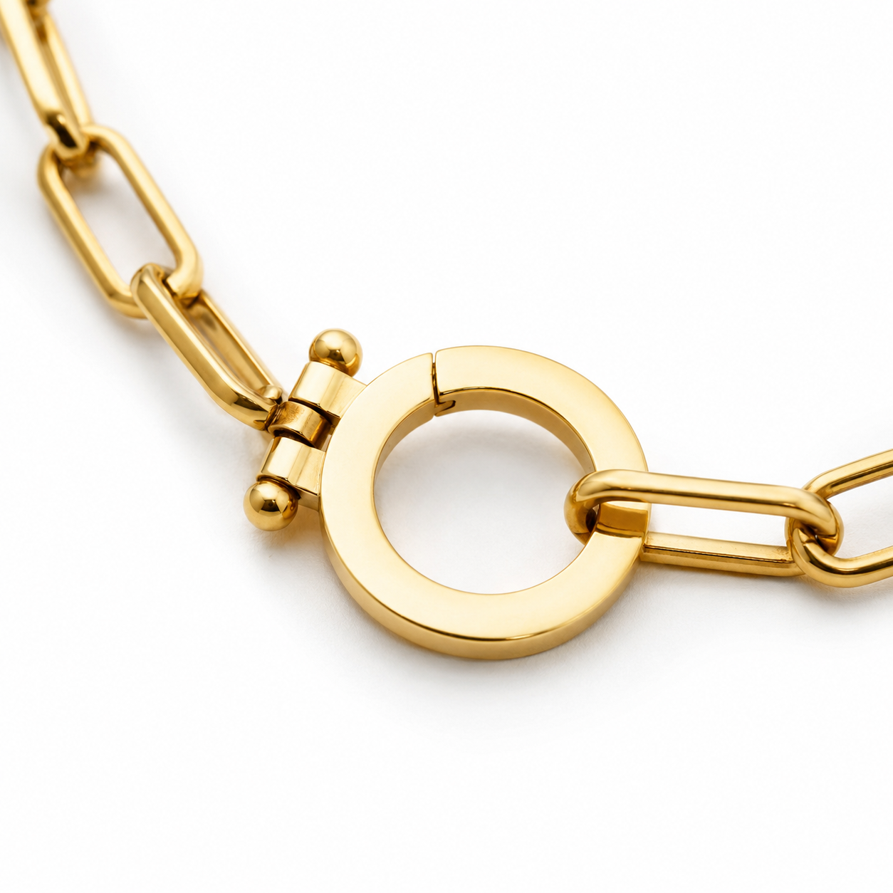 Elegante Paperclip Schakel Armband