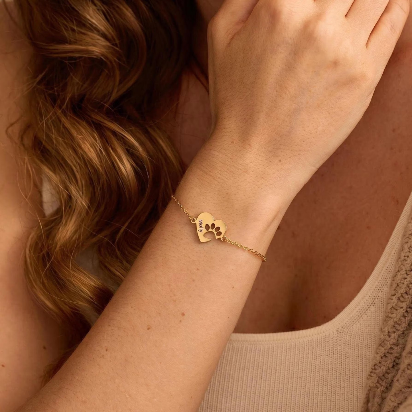 Gepersonaliseerde Pootafdruk Naam Armband