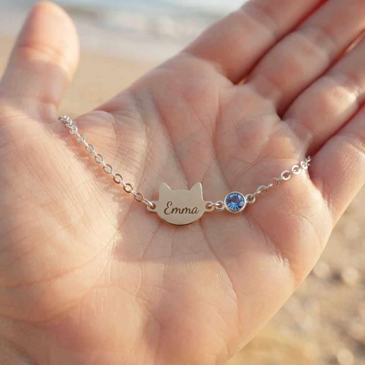 Gepersonaliseerde Katten Naam Armband