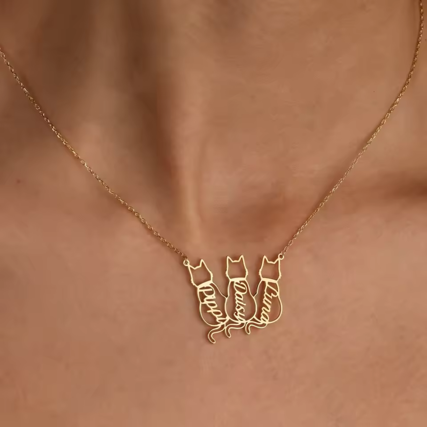 Aangepaste Kat Herinnerings Ketting