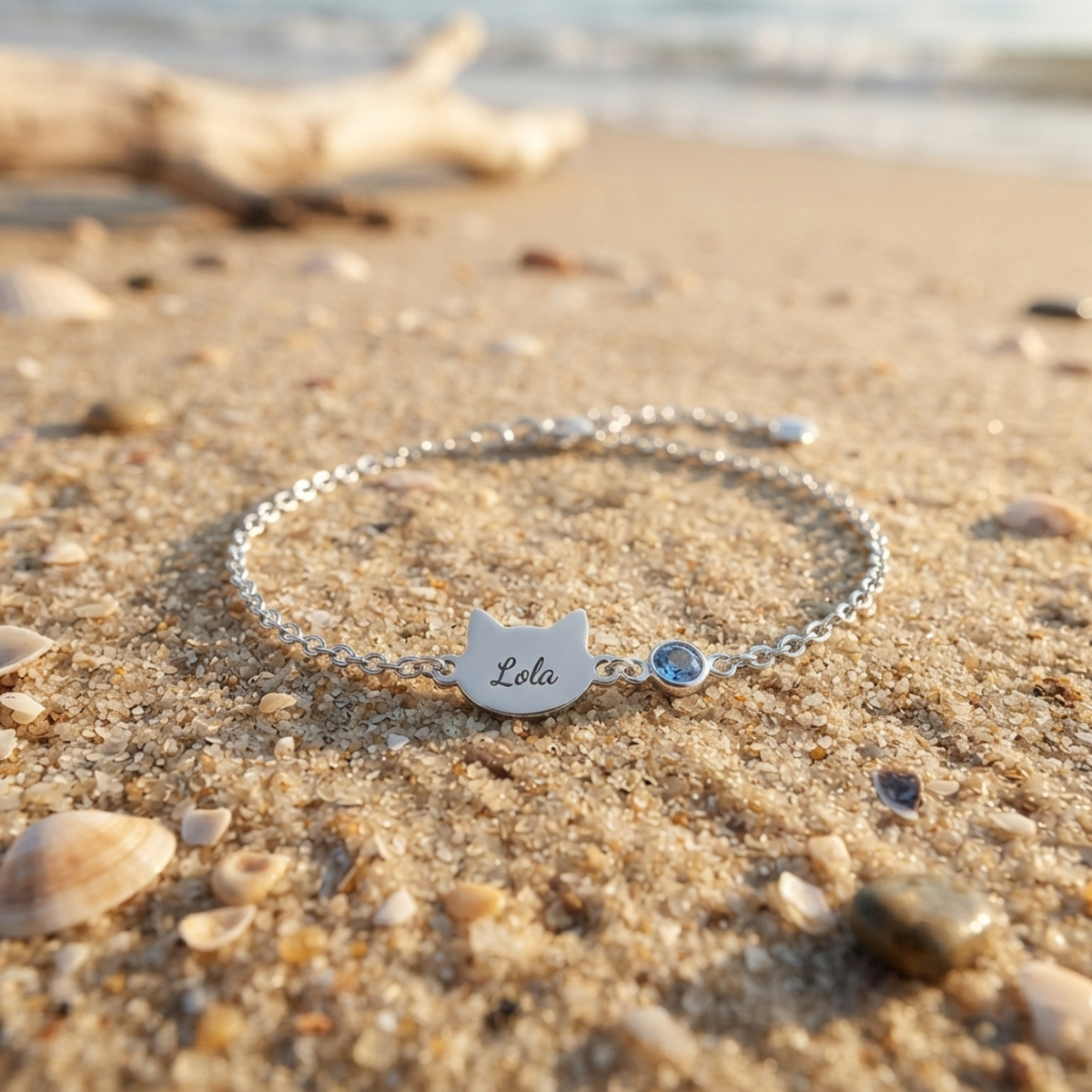 Gepersonaliseerde Katten Naam Armband