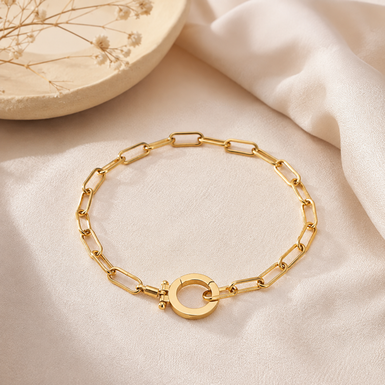 Elegante Paperclip Schakel Armband