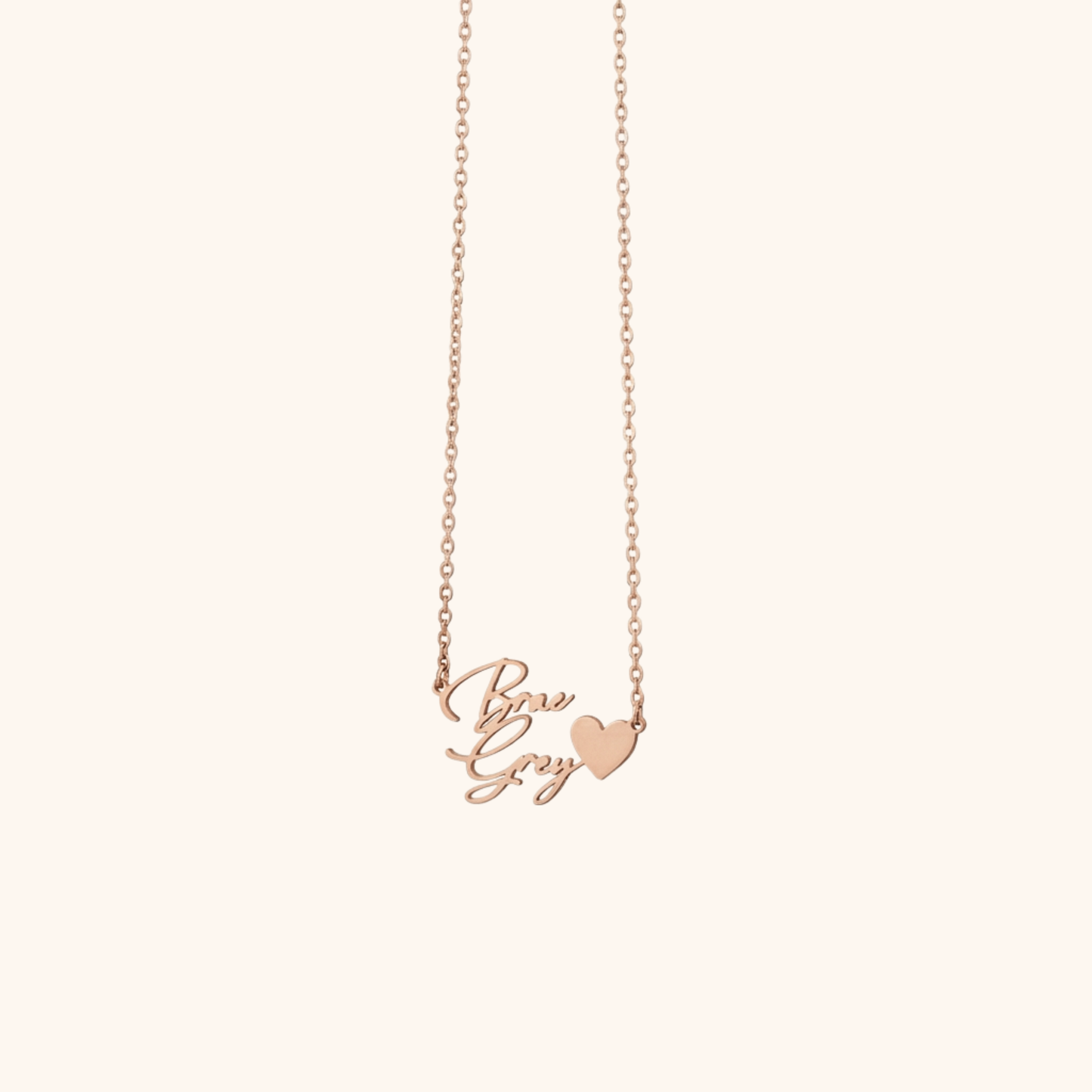 Gepersonaliseerde Twee Namen Hart Ketting