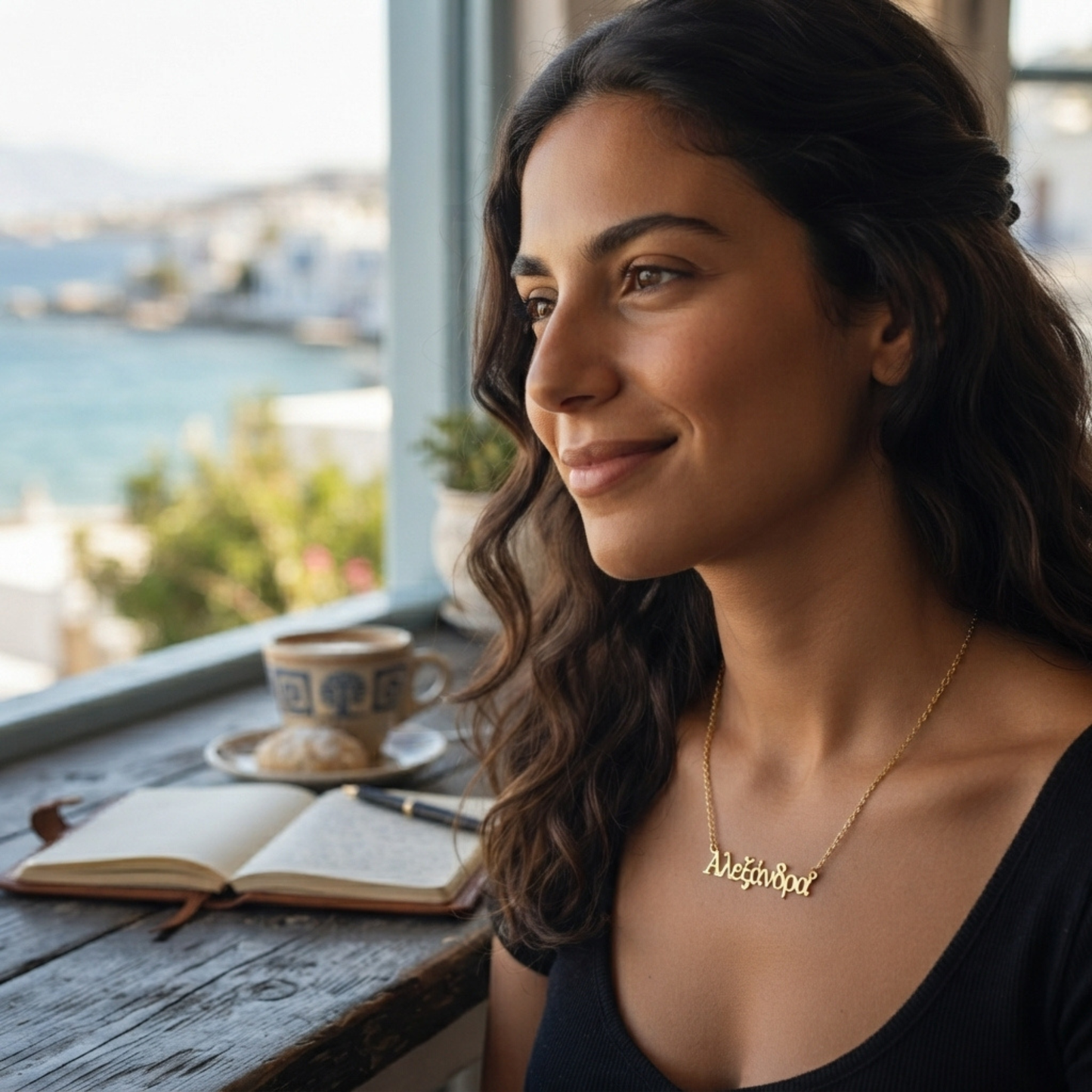Gepersonaliseerde Griekse Naam Ketting