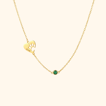 Pootafdruk Gegraveerde Ketting