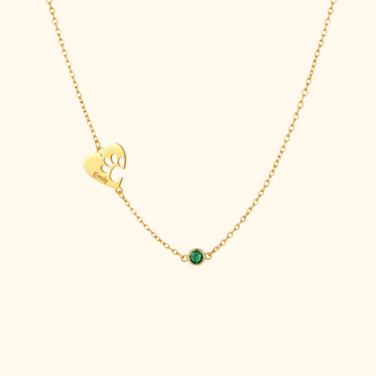 Pootafdruk Gegraveerde Ketting