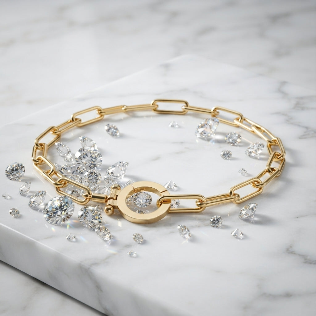 Elegante Paperclip Schakel Armband