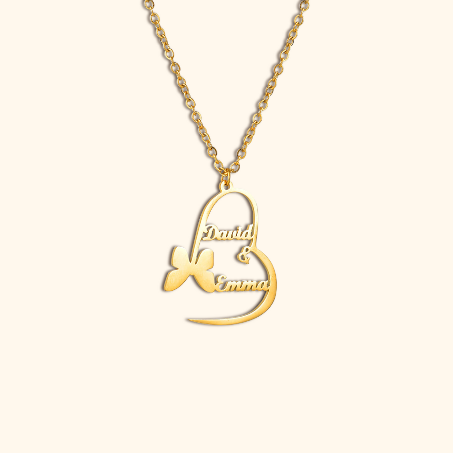 Personalized Butterfly Name Necklace